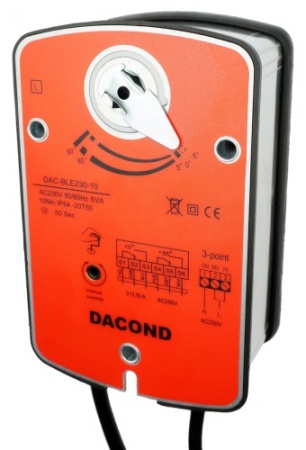 Привод клапана дымоудаления DAC-BLE230-40, 40Н*м, 2 концевых выключателя, AC 230 В